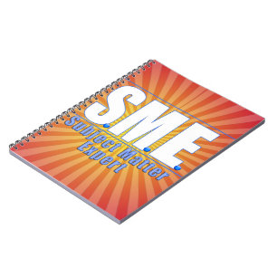 SME  LOGO SUBJECT MATTER EXPERT WHITE/BLUE NOTEBOOK