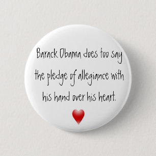 Smear: Hand over heart. 6 Cm Round Badge