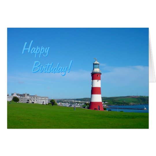 Smeaton's Tower, Plymouth Hoe birthday card