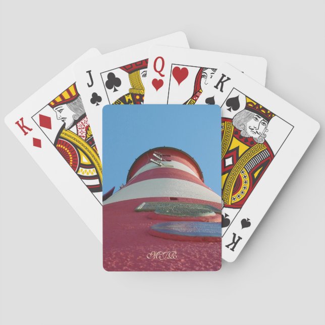 Smeaton's Tower, Plymouth Hoe - Monogram Playing Cards (Back)