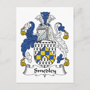 Smedley Family Crest Postcard