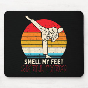 Smell Feet Kick Retro Karate Taekwondo Martial Art Mouse Mat