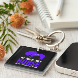 Smell Like A Horse in Royal Personalised    Key Ring
