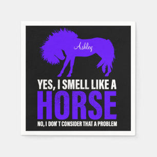 Smell Like A Horse in Royal Personalised Napkin