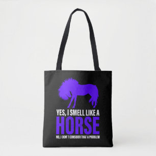 Smell Like A Horse in Royal Tote Bag