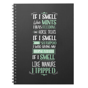 Smell Like Horse Horseback Riding Equestrian Humor Notebook
