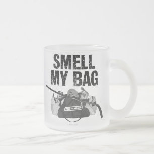 Smell My Bag (Hockey Stench) Frosted Glass Coffee Mug
