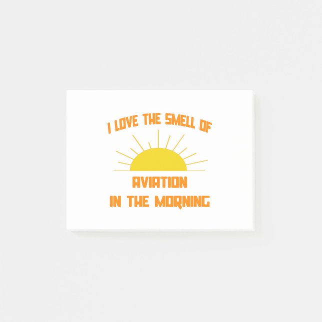 Smell of Aviation in the Morning Post-it Notes (Front)