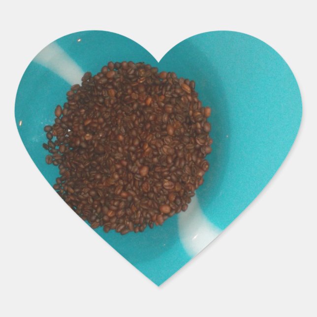 Smell of Coffee Heart Sticker (Front)