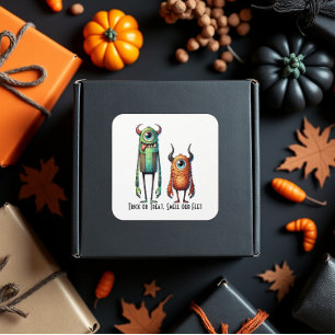 Smell Our Feet Monster Buddies Custom Square Sticker