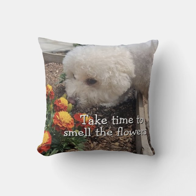 Smell the Flowers Cushion (Front)