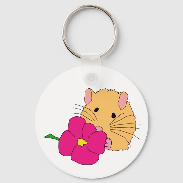 smell the roses key ring (Front)