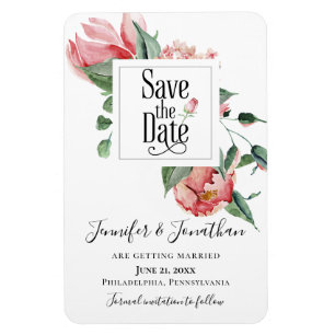 Smell the Roses, Save The Date Wedding Magnet
