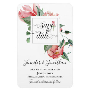 Smell the Roses, Save The Date Wedding Magnet