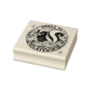Smell Ya Later Skunk Rubber Stamp