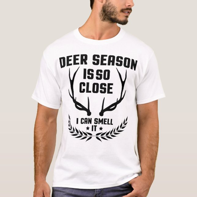 Smelling Deer Season: Huntress & Hunter Tee (Front)