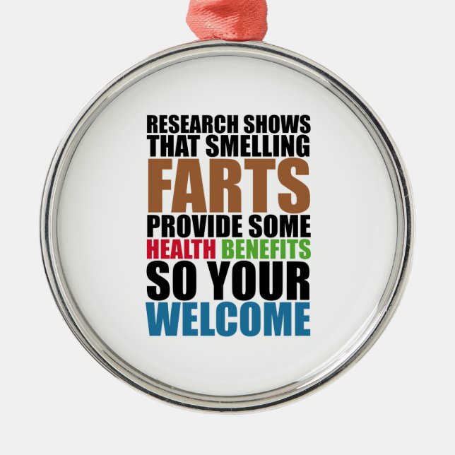 Smelling Farts Metal Tree Decoration (Front)