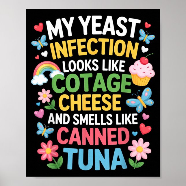 Smells Like Canned Tuna Inappropriate Humor Saying Poster (Front)