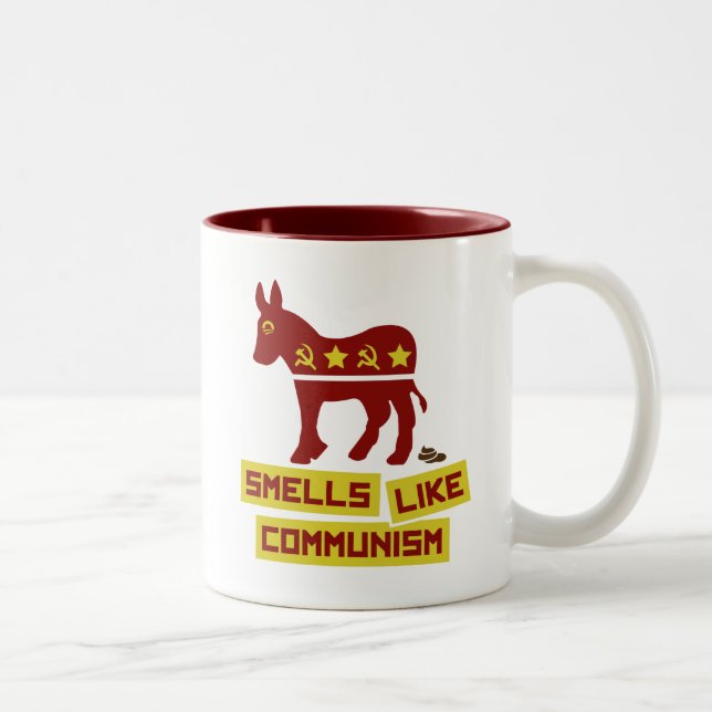 Smells Like Communism Two-Tone Coffee Mug (Right)