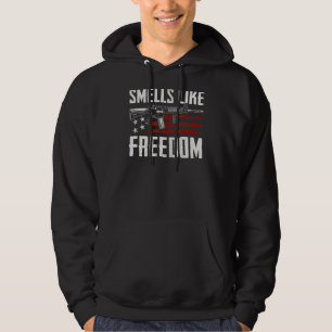 Smells Like Freedom Usa 2nd Amendment Gunpowder F Hoodie