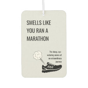 Smells like you ran a marathon car air freshener