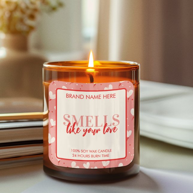 Smells Like Your Kisses Valentine Candle Label  (Creator Uploaded)