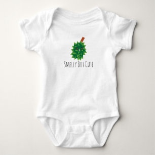 Smelly But Cute Kawaii Durian Manga Cartoon Baby Bodysuit