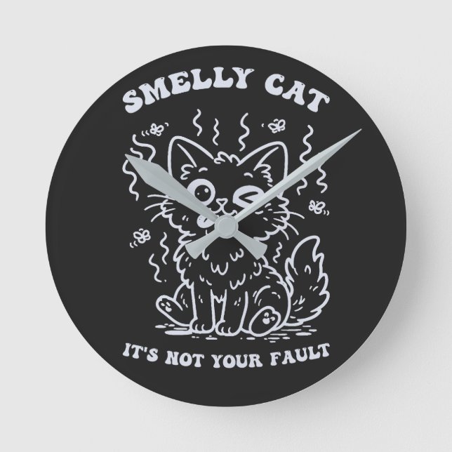 Smelly Cat Iconic Song Round Clock (Front)