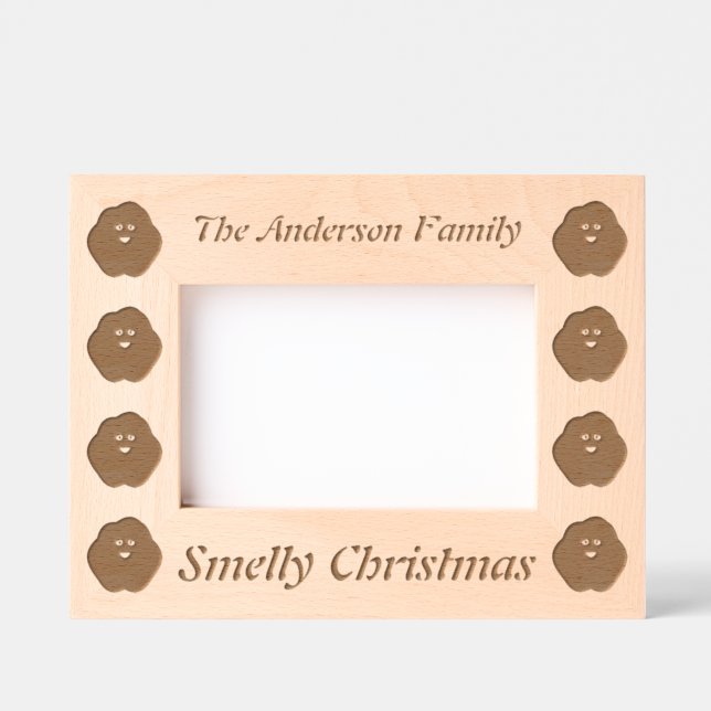 Smelly Christmas Brussels Sprout Custom Etched Frames (Front)