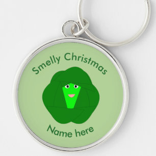 Smelly Christmas Brussels Sprout Custom Keychain