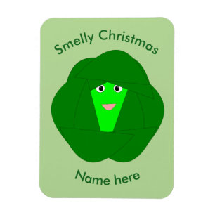 Smelly Christmas Brussels Sprout Custom Magnet