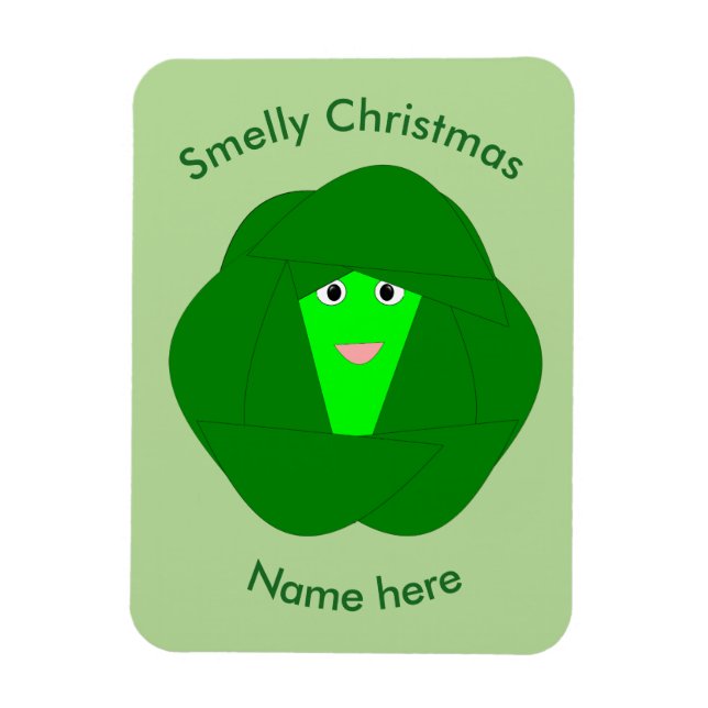 Smelly Christmas Brussels Sprout Custom Magnet (Vertical)
