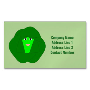 Smelly Christmas Brussels Sprout Custom Magnetic Business Card