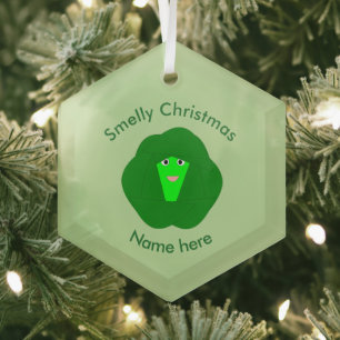 Smelly Christmas Brussels Sprout Custom Ornament