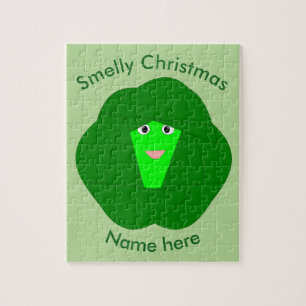 Smelly Christmas Brussels Sprout Custom Puzzle