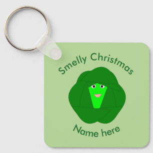 Smelly Christmas Brussels Sprout Funny Custom Key Ring