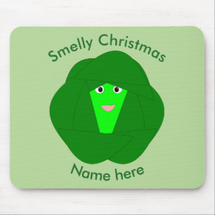 Smelly Christmas Brussels Sprout Mousepad