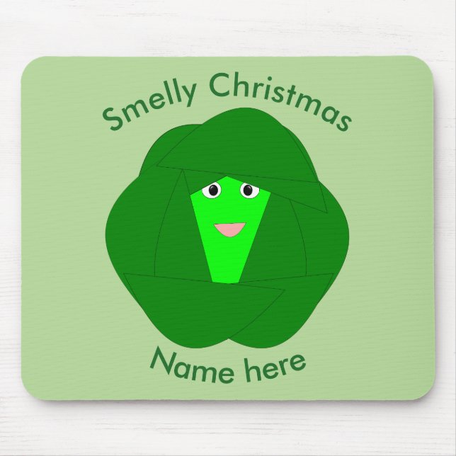 Smelly Christmas Brussels Sprout Mousepad (Front)