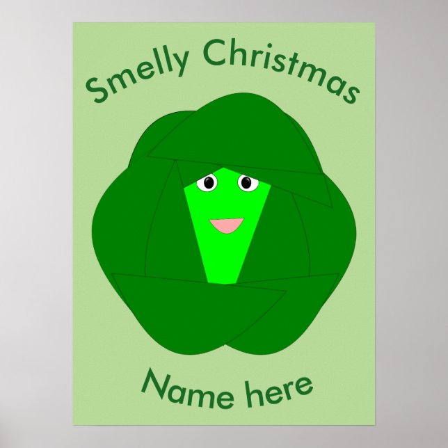Smelly Christmas Brussels Sprout Poster (Front)