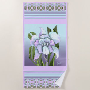 Smeraldo Flower Beach Towel