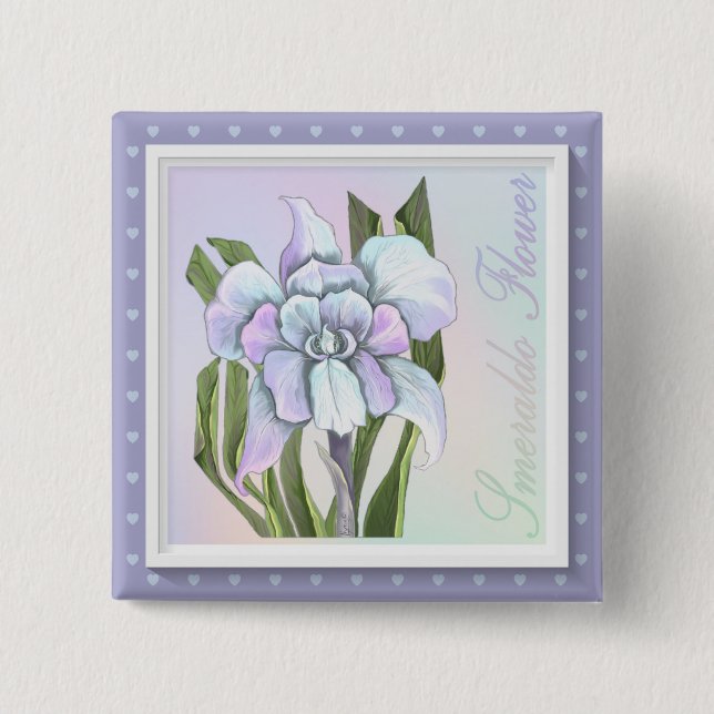 Smeraldo flower Button (Front)