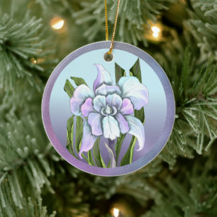 Smeraldo flower Ceramic Ornament