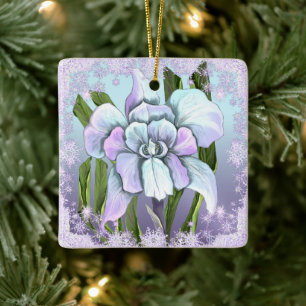 Smeraldo flower Ceramic Ornament