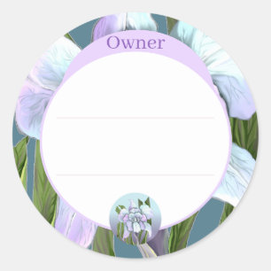 Smeraldo flower classic round sticker