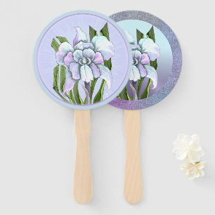 Smeraldo flower Hand Fan