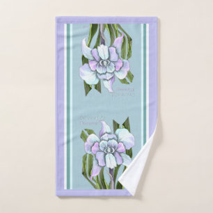 Smeraldo flower hand towel