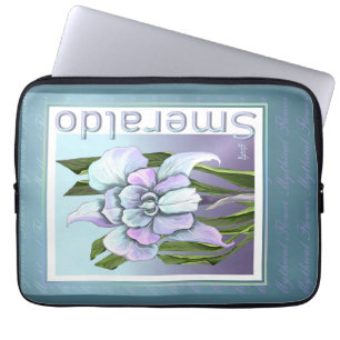 Smeraldo flower  laptop sleeve