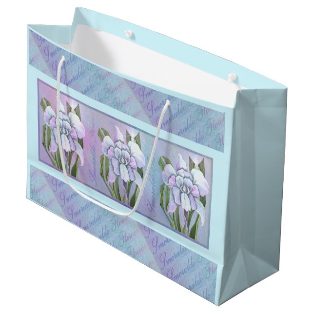 smeraldo flower large gift bag (Front Angled)