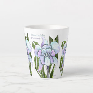 Smeraldo flower latte mug