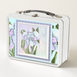 Smeraldo Flower Metal Lunch Box